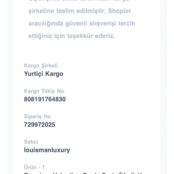 Louismanluxury Alakasız Ürün Gönderimi