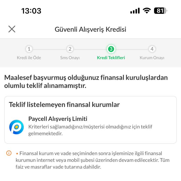 Paycell Kredimle Alışveriş Yapamıyorum, Sürekli Hata Alıyorum