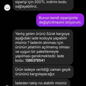Yanlış Ürün Gönderildi, İletişim Kurulamıyor