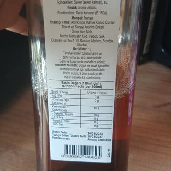 Aldığım Şurup Kısa Sürede Bozuldu Ve Küflendi