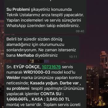 Garanti Kapsamında Su Geçiren Saat İçin Yüksek Tamir Ücreti Şoku