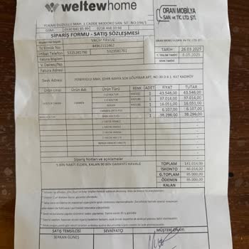 Teslim Edilmeyen Koltuklar Ve Eksik Servis Hizmeti Nedeniyle Mağduriyet