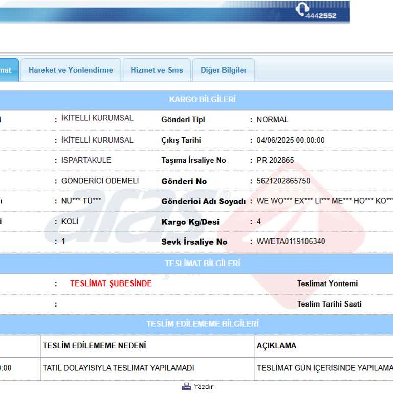 Kargo Teslimatındaki Gecikme Nedeniyle Mağduriyet