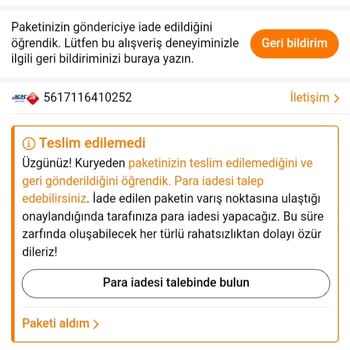 Adresim Bulunamadı Gerekçesiyle Kargolarım Teslim Edilmedi