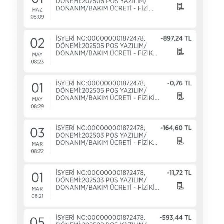 Kendi Cihazımı Kullanmama Rağmen Yazarkasa POS Bakım Ücreti Kesiliyor