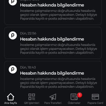 Papara Hesabım İncelemede Paramı Alamıyorum Öğrenci Olarak Mağdurum