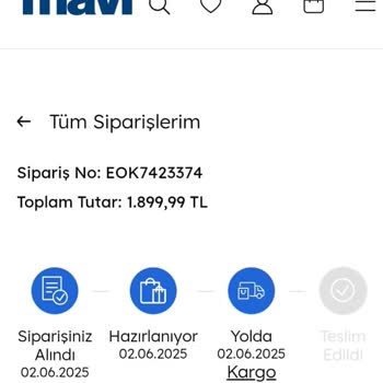 Mavi'de Ürün Teslim Sorunu