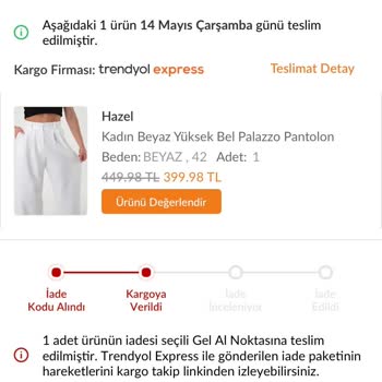 Trendyol Express Kayıp İade Kargo Ve Geciken Ücret İadesi Mağduriyeti