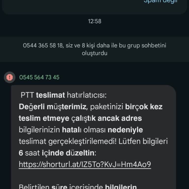 PTT Express Adıyla Kurulan Sahte WhatsApp Grubuna İzinsiz Eklenme