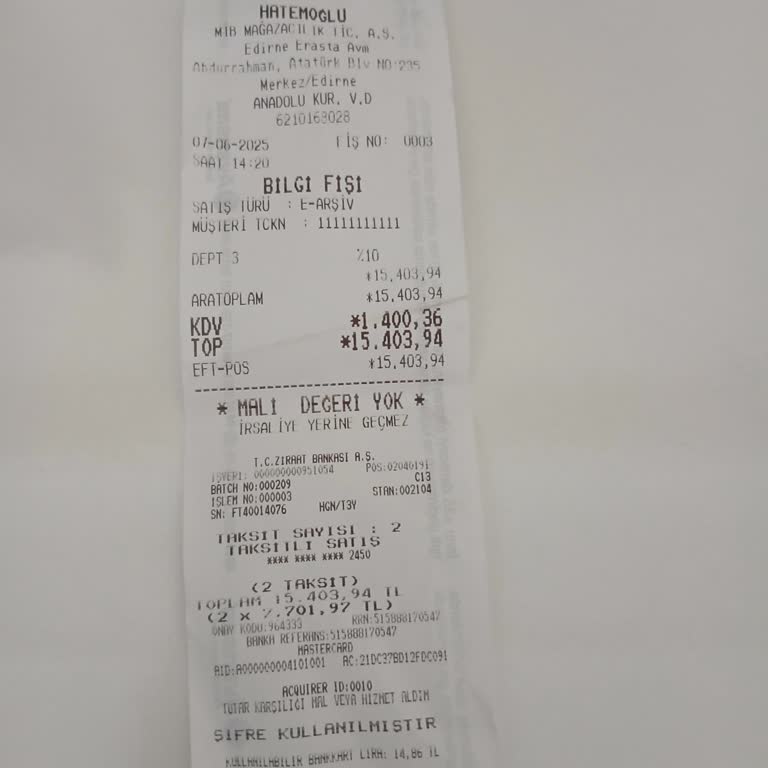 Hatemoğlu Mağazasından Eksik Ürün Ve Çözülmeyen Mağduriyet