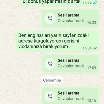 Çeşme Enginar Siparişimde Kargo Ücreti Ve Kalitesiz Ürün Mağduriyeti