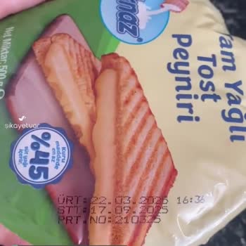 Ambalajlı Aknaz Tost Peynirinin Şişmesi!