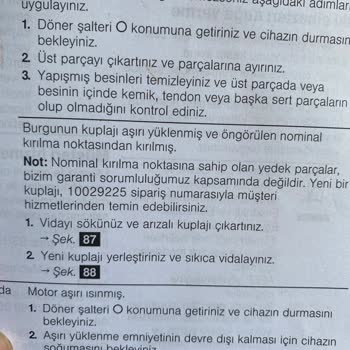 Bosch Kıyma Makinesi Parça Dayanıksızlığı Ve Yetersiz Kullanım Kılavuzu