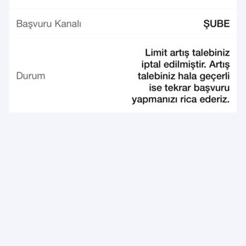 Kredi Kartı Limit Artışı Başvurusu Sebepsizce Reddedildi, Müşteri Hizmetleri İlgisiz