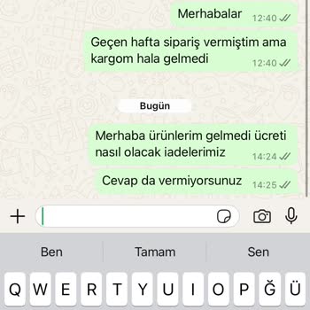 Gizce Sitesinden Alışveriş Sonrası Ürünler Gelmedi Ve İade Yapılmadı