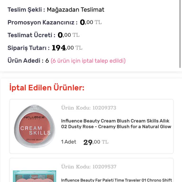 Stokta Görünen Ürünler Siparişten Sonra İptal Ediliyor