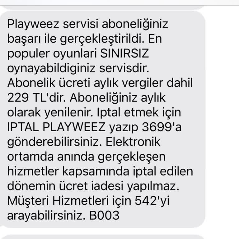 Onay Kodu Sonrası Habersiz Playweez Aboneliği Ve Haksız Vodafone Ücreti