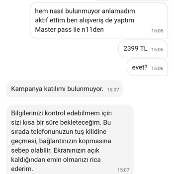 Garanti BBVA Kampanya İndirimi Verilmedi Müşteri Hizmetleri Tutarsız