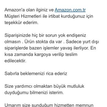 Siparişim Gecikti, İptal Talebim Reddedildi Müşteri Hizmetleri Belirsiz