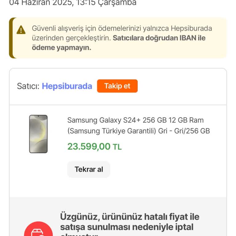 Siparişin Habersiz İptali Ve Kupon Teklifinin Reddedilmesi