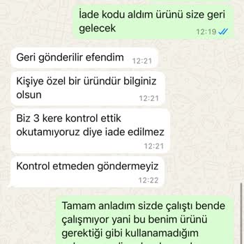Bozuk Kişiselleştirilmiş Ürün İçin Çözüm Sunulmuyor