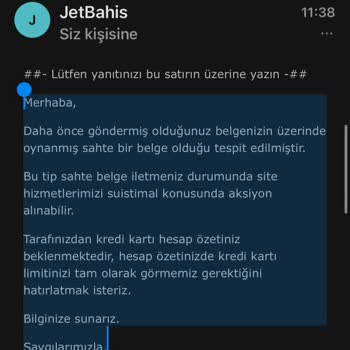 Jetbahis Kazancımı Ödememek İçin Belge Talepleriyle Oyalıyor