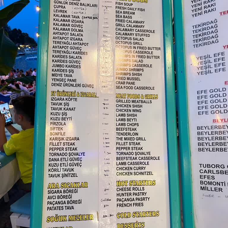 Tuna Restaurant (Datça) Bayramda Beklenmedik Yüksek Hesap ve Yetersiz Hizmet