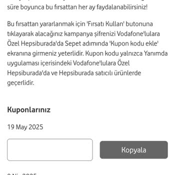 Vodafone Yanımda Premium Alışveriş Kodu Süresi Bitmiş Görünüyor, Çözüm Bekliyorum
