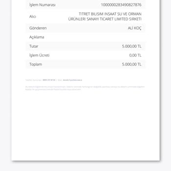 Paramın Başka Bir Şirkete Aktarılması Ve Açıklama Yapılmaması