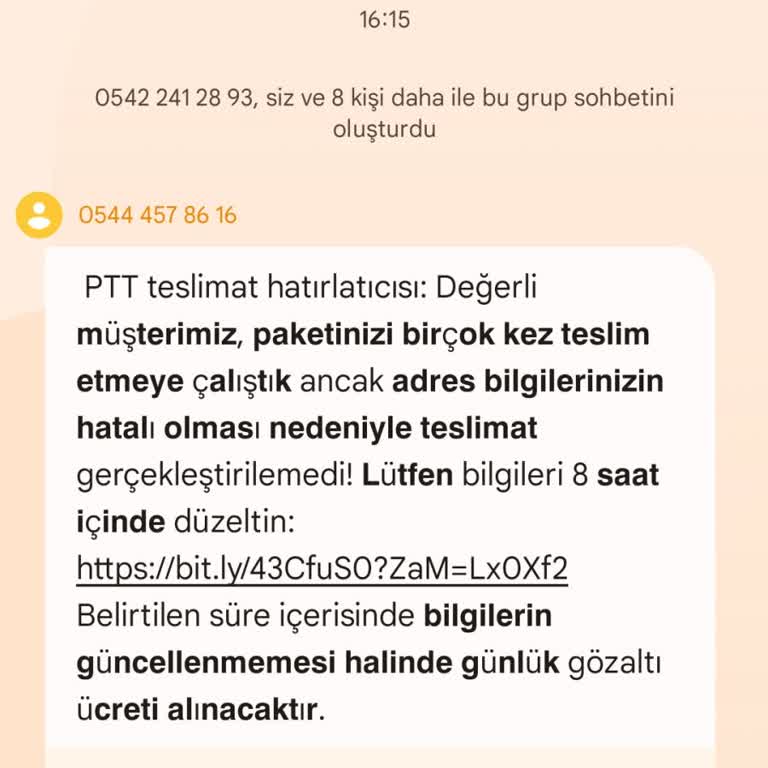 PTT'den Beklenmeyen Kargo Mesajları Hakkında Şikayet