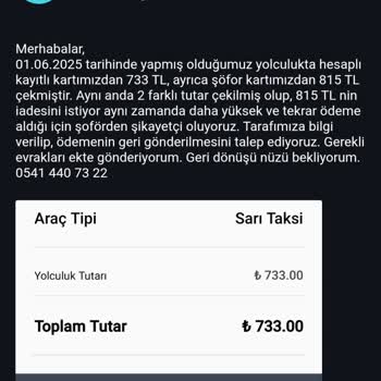 Çift Ödeme Alındı, Ücret İadesi Yapılmıyor