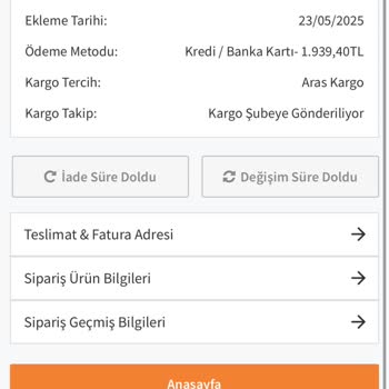 Siparişim Gönderilmedi, İade Ve İletişim Sorunu Yaşıyorum