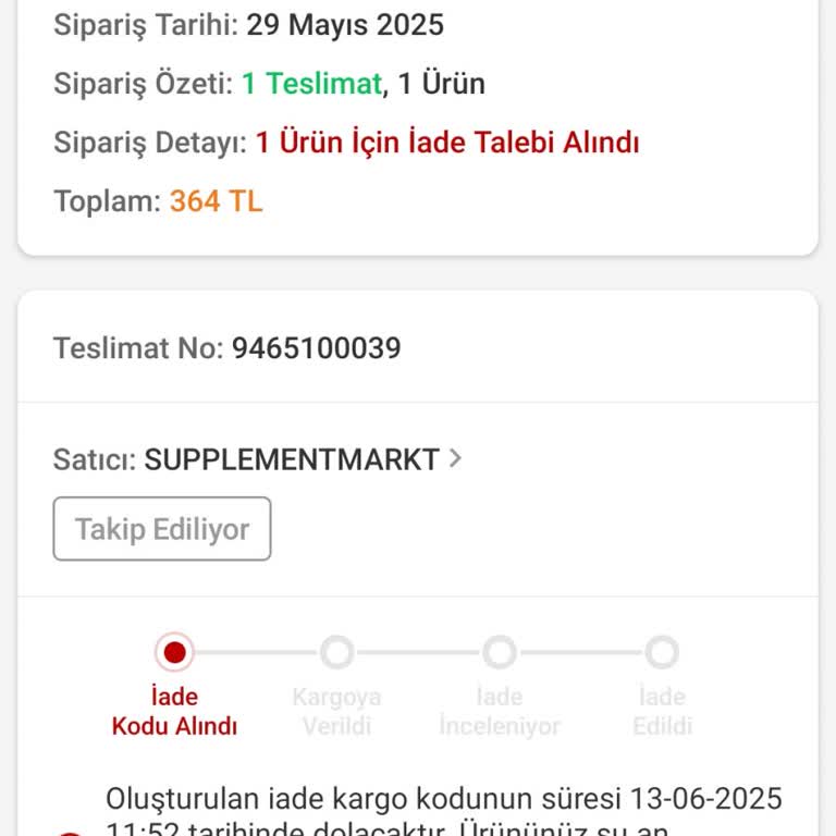Sipariş Ve Para İadesi Sorunlarıyla Mağduriyet Yaşadım