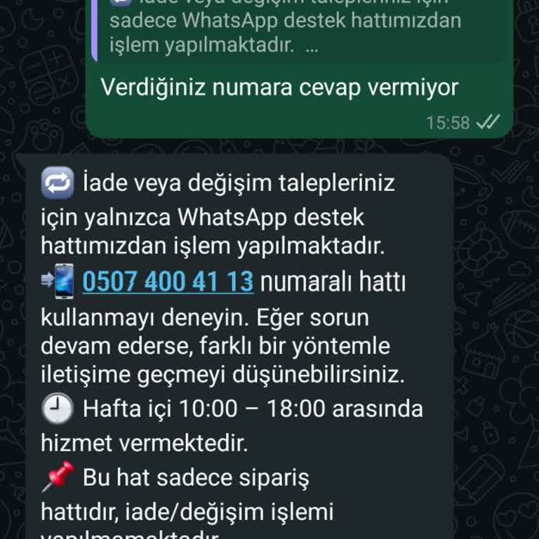 Aldığım Pantolonlar Farklı Ve İade İçin Dönüş Yapılmıyor