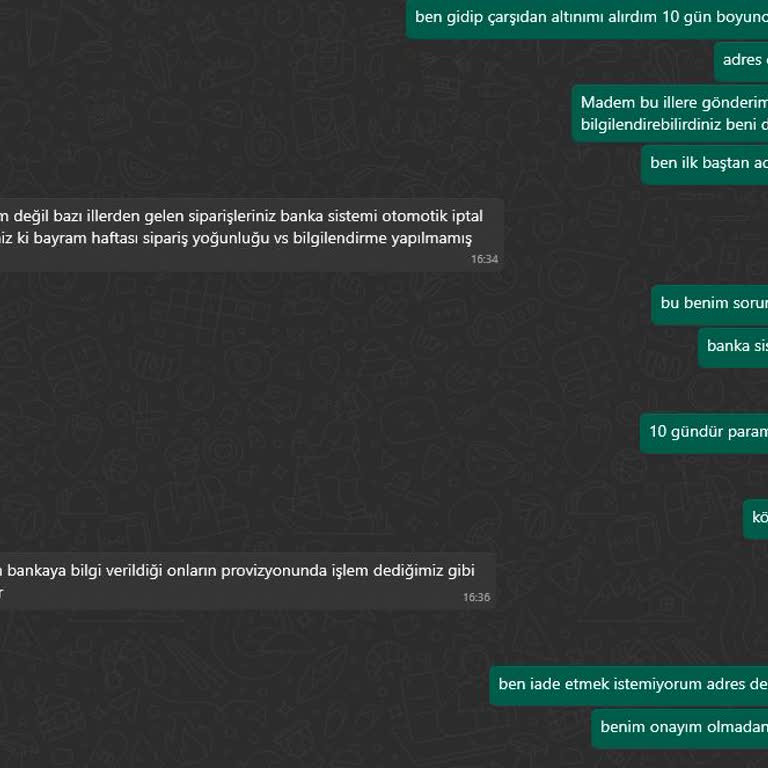 Siparişim Bilgilendirme Yapılmadan İade Edildi, Adres Değişikliği Yapılmıyor