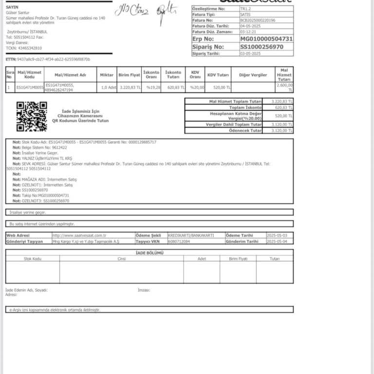 Kusurlu Saat Ve İlgisiz Müşteri Hizmetleri Nedeniyle Para İadesi Yapılmıyor
