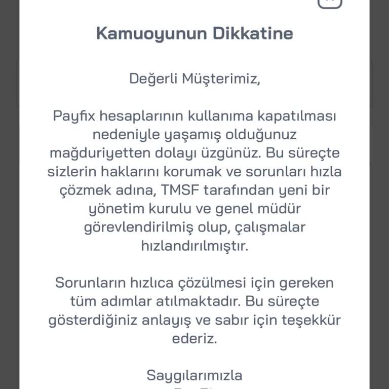 Payfix Bakiyeme Erişim Sağlayamıyorum, Sürekli Otomatik Yanıt Alıyorum