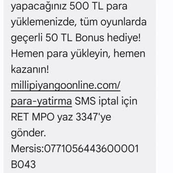 Milli Piyango Kampanya Şartlarını Yerine Getirmeme Rağmen Bonus Tanımlanmadı