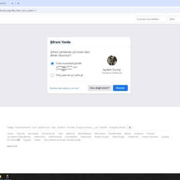 Facebook Hesabım Hacklendi, Erişimim Tamamen Engellendi Destek Bekliyorum