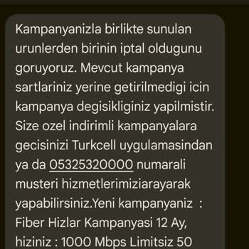 Modem Stok Yetersizliği Nedeniyle İznim Dışında Paket Değişikliği