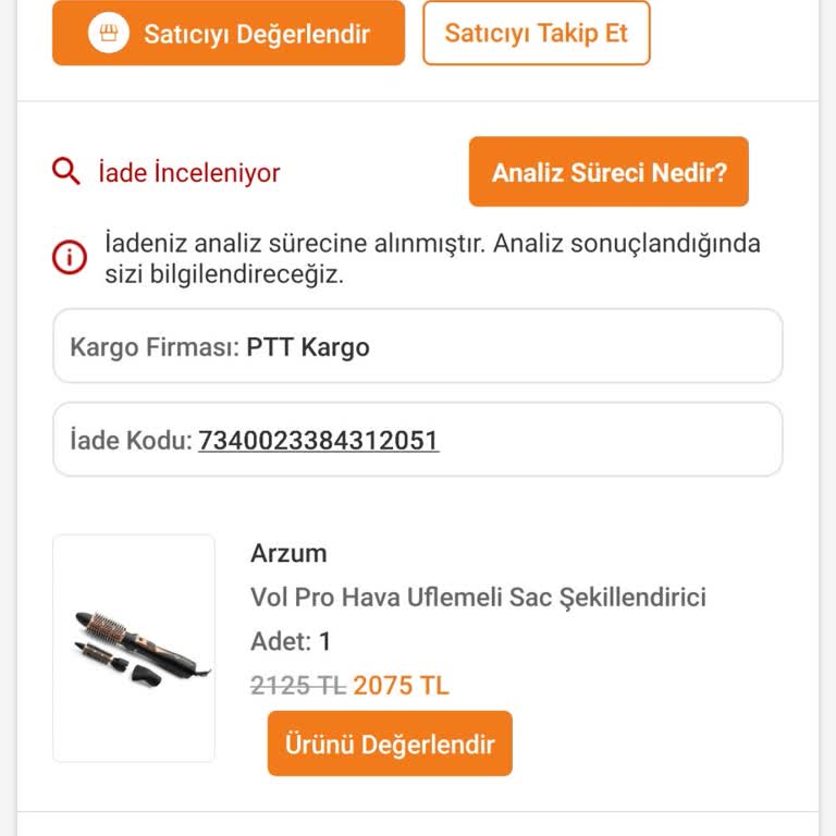 Arızalı Saç Şekillendirici Ve Trendyol'un İlgisizliği