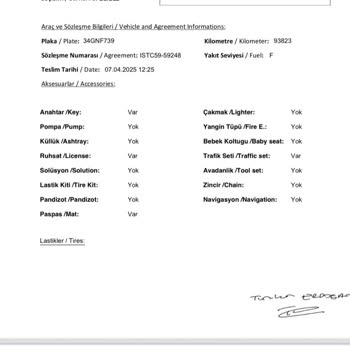 Kiralık Araçta Fazla Ücret Kesintisi Ve Zararın Karşılanmaması