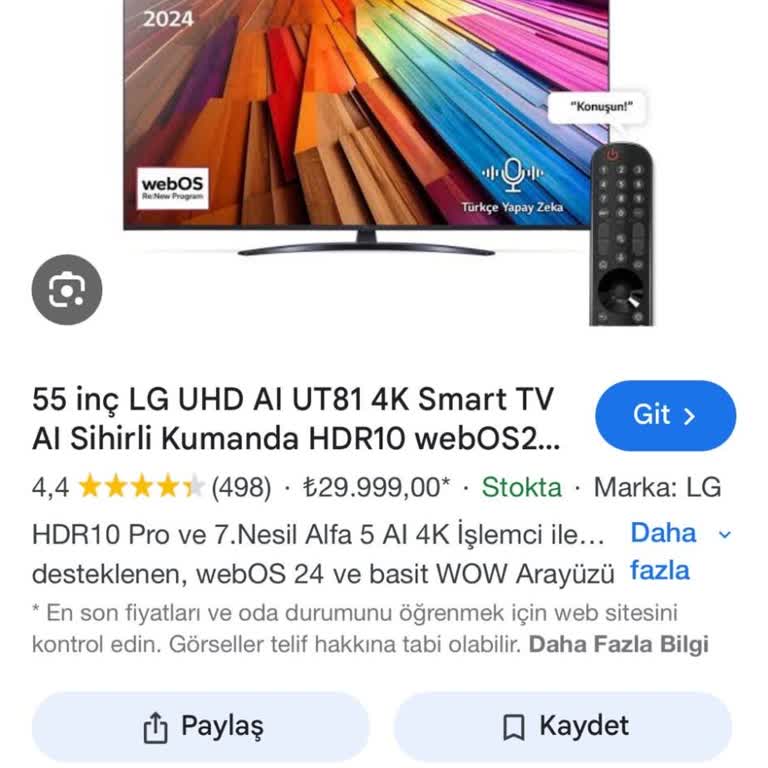 Satın Alınan Televizyonda Ücretsiz Montaj Sözü Tutulmadı, Ek Ücret Talep Ediliyor