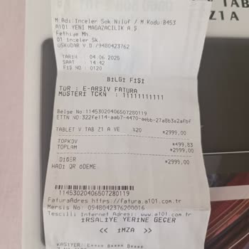 Bozuk Tabletin Sorumluluğu Üstlenilmiyor