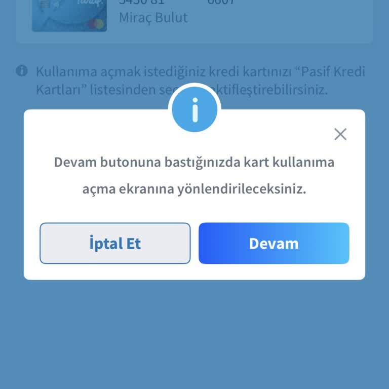 Kredi Kartım Pasif Görünüyor, Son Kullanma Tarihi Bilgisi Verilmiyor