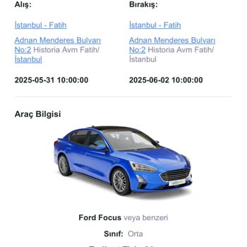 Araç Kiralama İptali Sonrası Ücret İadesi Yapılmıyor, Müşteri Hizmetlerine Ulaşılamıyor
