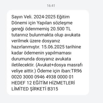 Eğitim Kurumunda Haksız Para Talebi Ve Anlayışsızlık