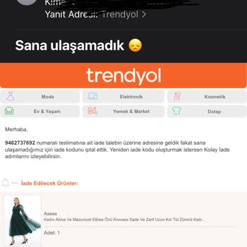 Trendyol Express'in İade Sürecinde Tekrarlanan Hataları Ve Yanlış Bilgilendirme Nedeniyle Yaşanan Mağduriyet