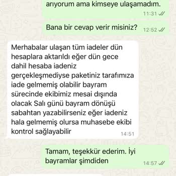 İade Sürecinde Bilgi Ve İletişim Eksikliği