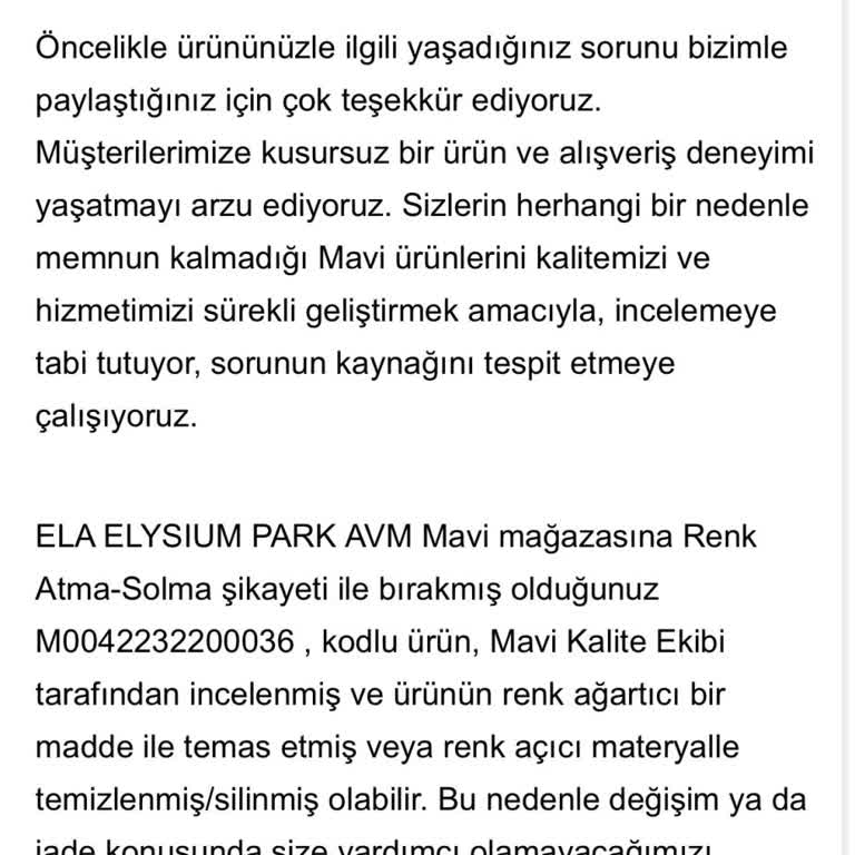 Mavi'den Aldığım Jean'in Renk Atmasına Çözüm Bulunmadı